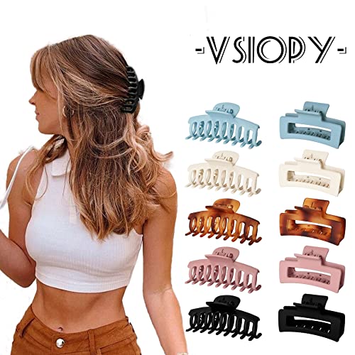10 Pack 3.5 Inch Hair Claw Clips for Women - Non-Slip Hold
