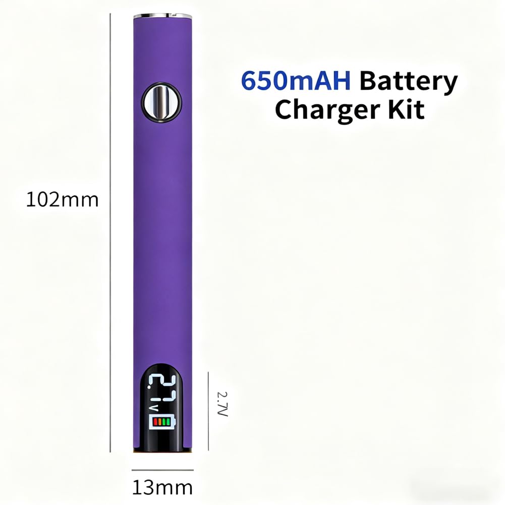 510 Thread Battery Professional Cordless Soldering Iron with LED Display Precise Temp Control USB-CRechargeable 650mAh Electric Purple Soldering Pen, Precision work/Appliance Repair, 3Speed Adjustment