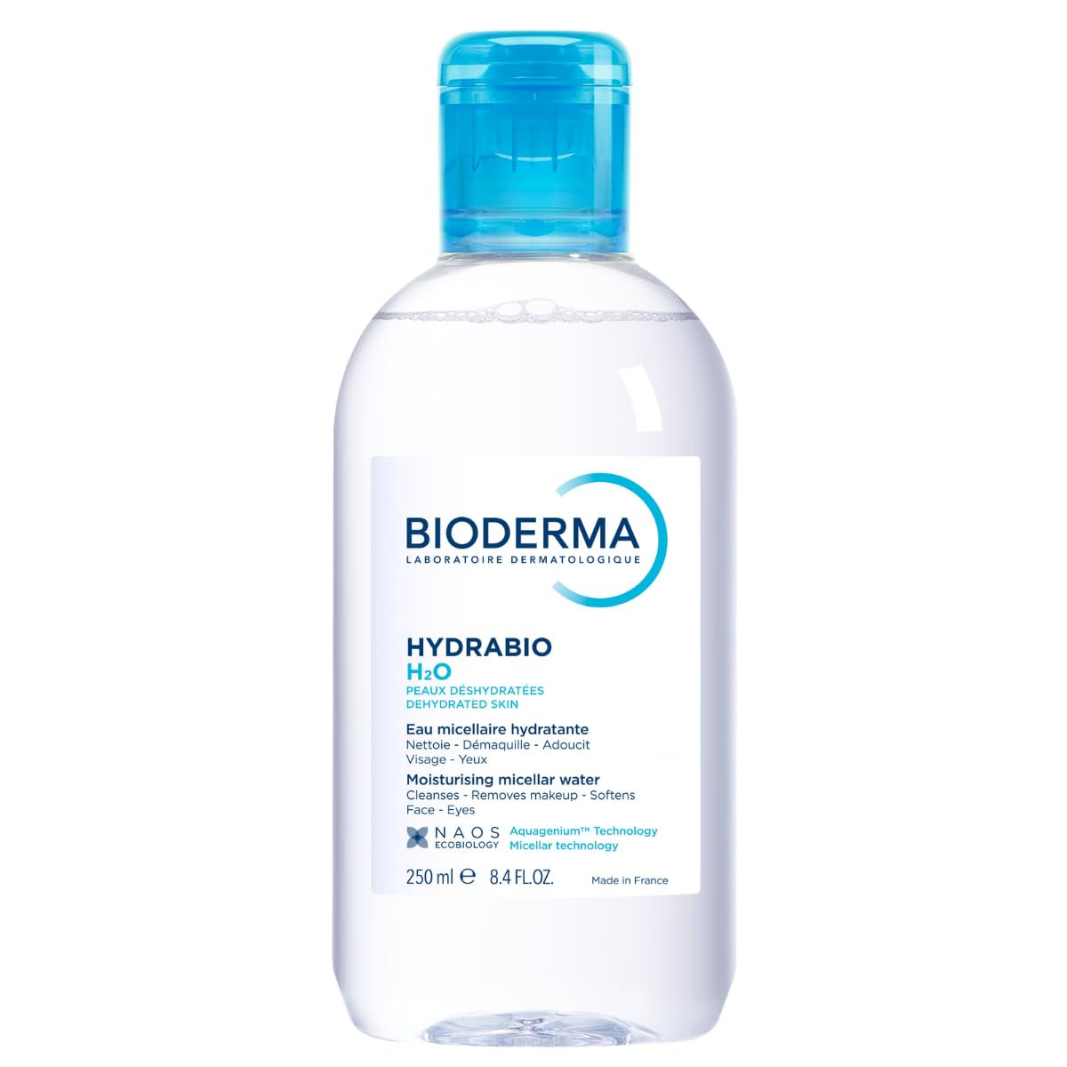 Bioderma Hydrabio H2O Micellar Water - Gentle Face Cleanser & Makeup Remover | Ideal for Dehydrated Sensitive Skin
