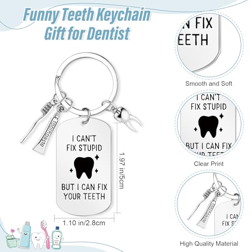 Dentist Gifts for Women - 3 Pcs Makeup Bag, Mug & Keychain Set