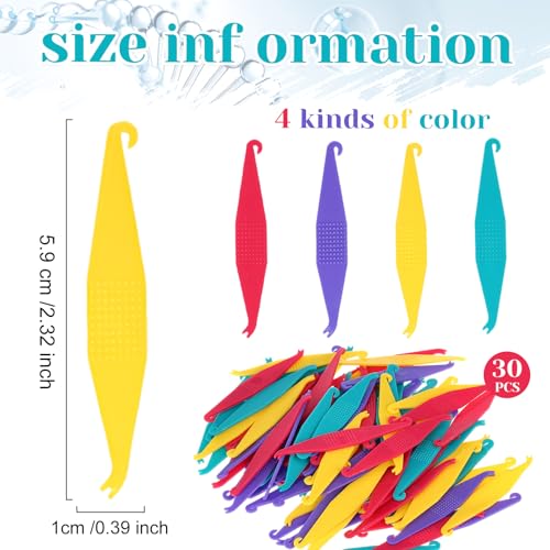 30 Pcs Disposable Rubber Bands Placers for Braces - Multicolored