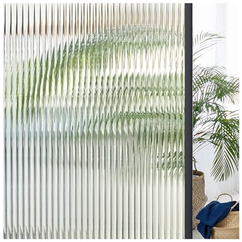 Coavas 3D Fluted Glass Window Privacy Film - 17.5"x78.7"
