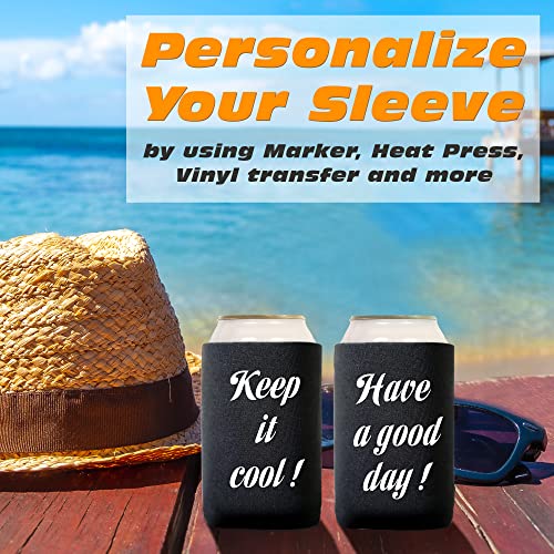 Neoprene Can Cooler Sleeve (6 Pack) - Insulated 12 Oz Beer Holder