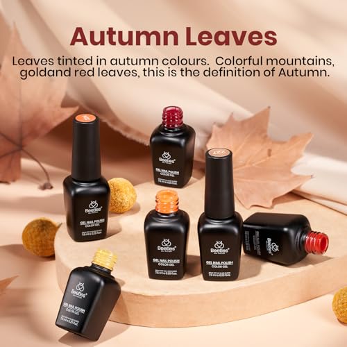 Beetles Fall Gel Polish Set - 6 Autumn Colors for Nail Art