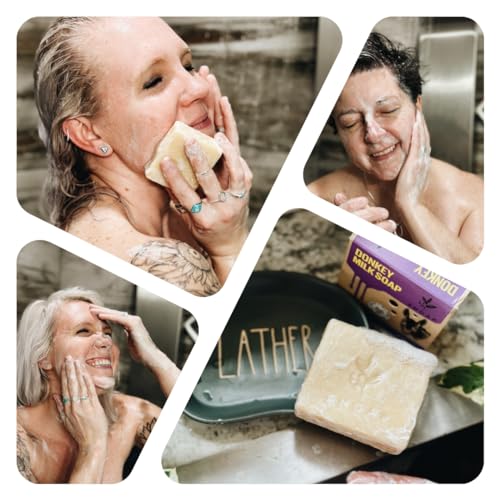 Unscented Donkey Milk Soap Bar - Natural Handmade Soap for Sensitive Skin, 5oz (Pack of 3)