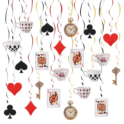 Wonderland Tea Party Decorations - 22Pcs Pre-Strung Garland