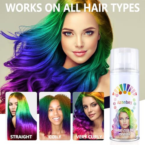 Powder Blue Temporary Hair Color Spray for Halloween & Parties