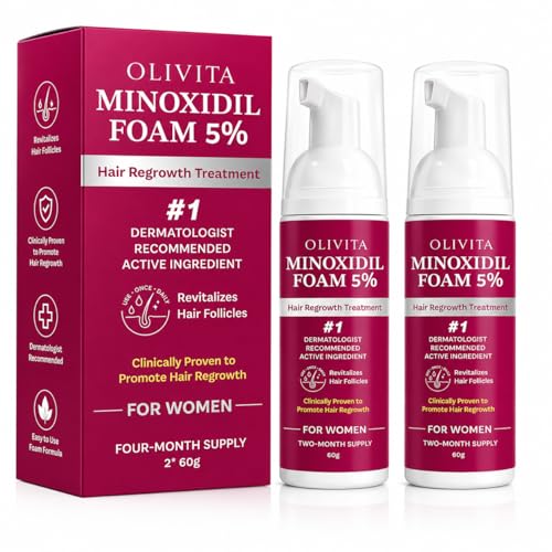 5% Minoxidil Foam for Women Hair Growth: Extra Strength Hair Regrowth Treatment ? Revitalize Hair Follicles & Regrow Thicker, Fuller Hair ? Hair Loss Solution