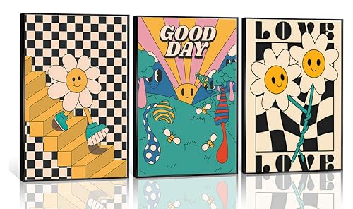 3-Piece Vintage Hippie Canvas Wall Art Set | 12x16 Unframed Posters