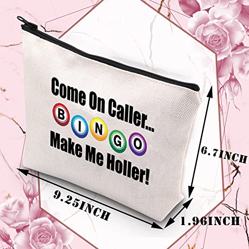 Bingo Cosmetic Bag - Come On Caller Make Me Holler Canvas Pouch