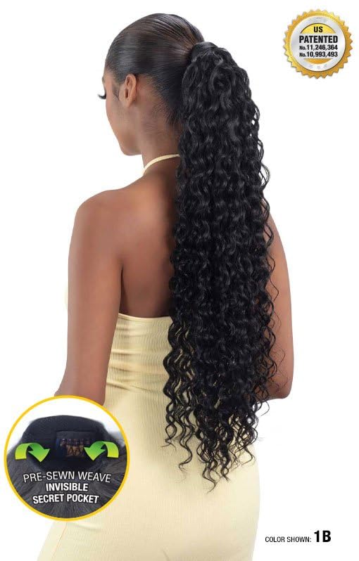 Shake-N-Go Organique Ponytail with Spanish Curl 26 inches - Dark Brown 2, 1 Pack