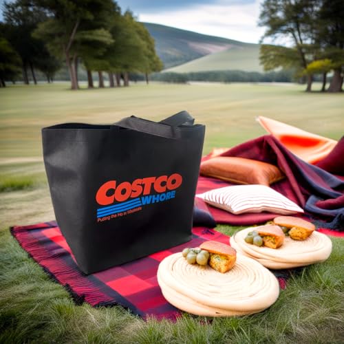 Reusable Grocery Tote Bag - Lightweight Non-Woven, Black, Pack of 2