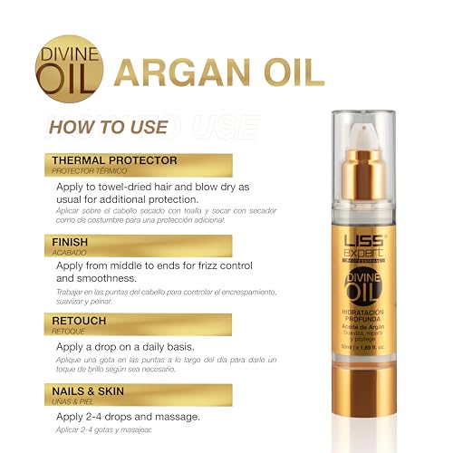 Liss Expert Hair Treatment Set, Stem Cells Express and Divine Oil 1.69 oz, Organic Smoothing Treatment (500 ml)