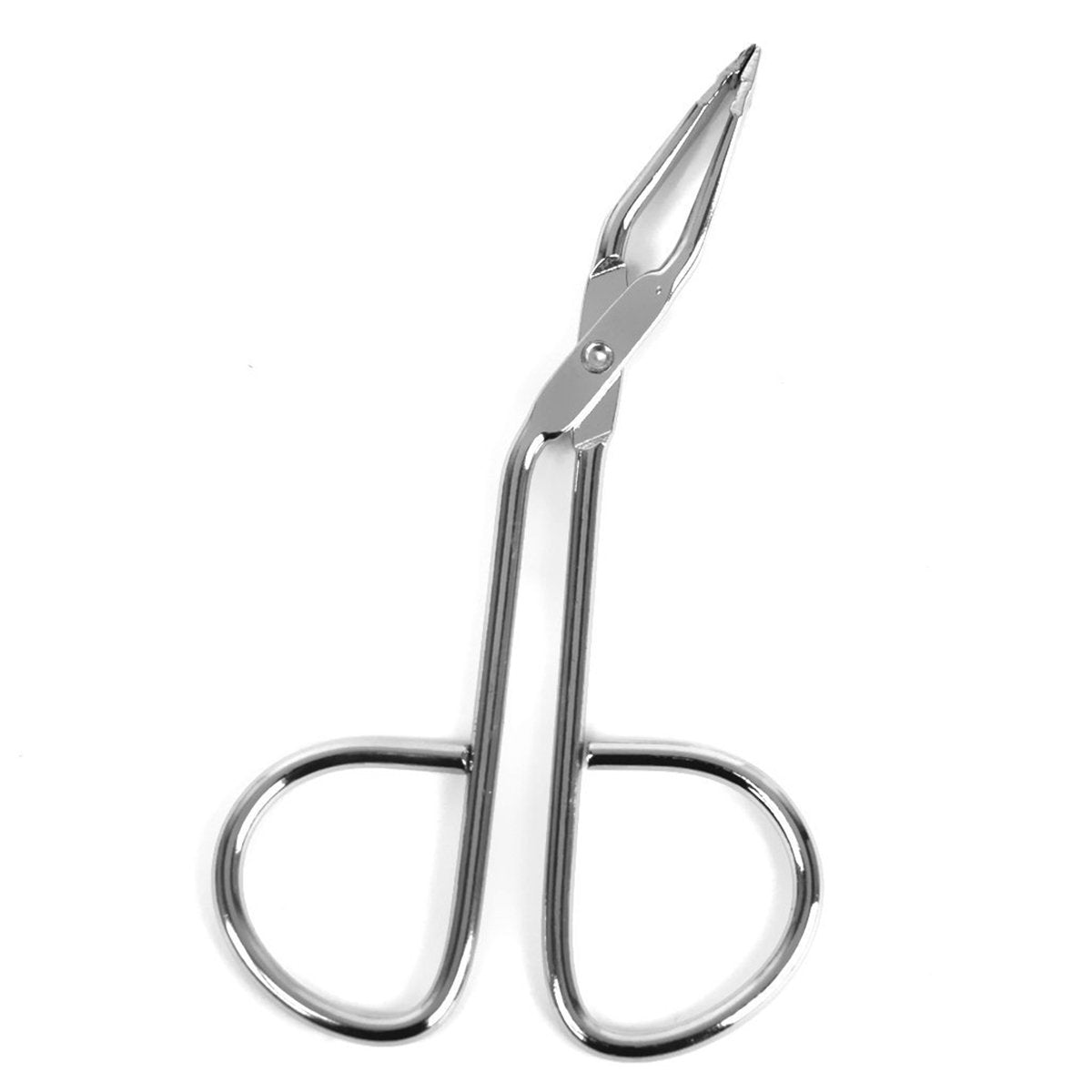 Lurrose Eyebrows scissor stainless steel scissors shaped slant tip tweezer clip for eyebrow