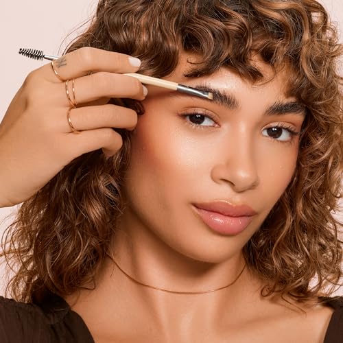 EcoTools Eyebrow Brush Duo - Dual-Ended Spoolie & Angled Brush, 1 Count