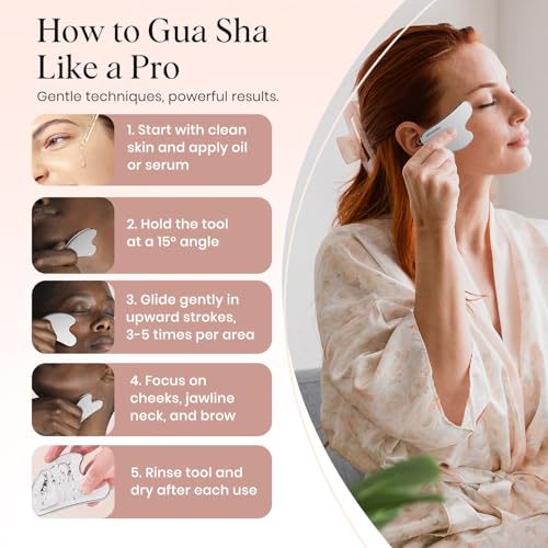 Stainless Steel Gua Sha Tool for Lymphatic Drainage & Facial Contouring