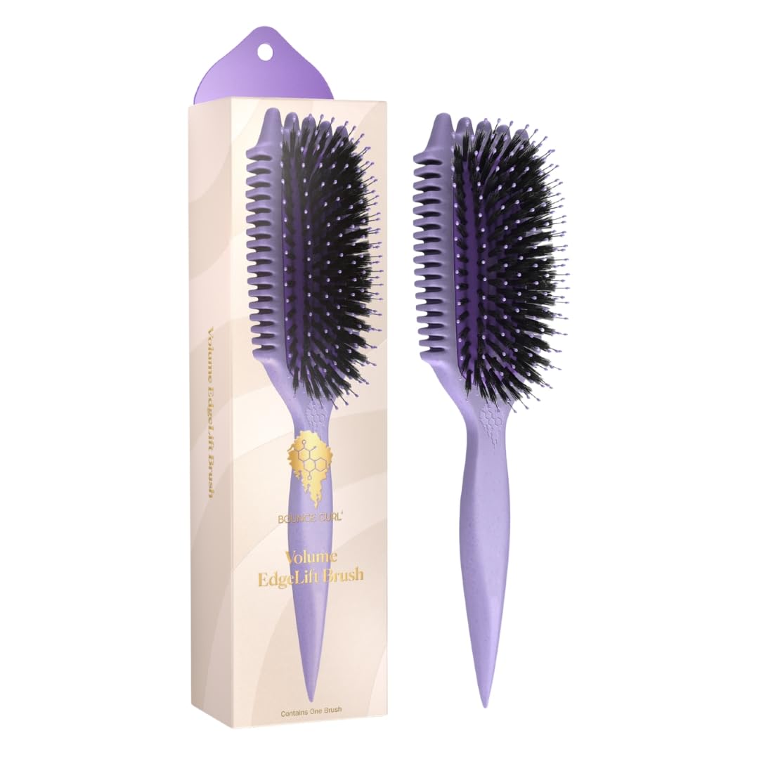 Curly Hair Volume Brush - Bounce Curl EdgeLift for Root Lift & Definition | Purple