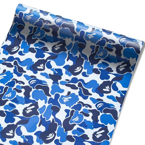 Thicker Blue Camouflage Drawer Liner - Self-Adhesive Contact Paper 17.7" x 117"