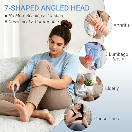 Seektik Toenail Clippers for Seniors, Wide Opening for Thick Nails with Catcher