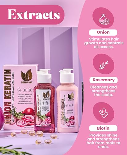Natural Sant Onion Keratin Duo Set - Anti-Frizz & Smoothing Hair Treatment