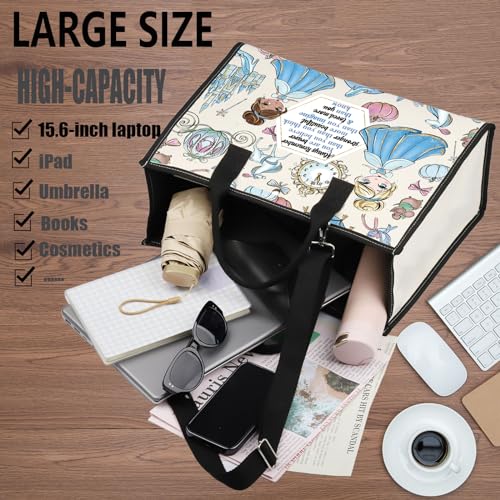 Magical Princess Canvas Makeup Bag - Waterproof Cosmetic Travel Organizer