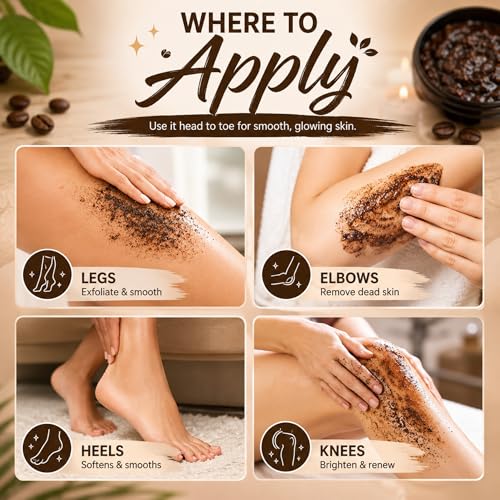 Coffee Scrub Body Exfoliator - 350g Anti-Cellulite & Anti-Aging
