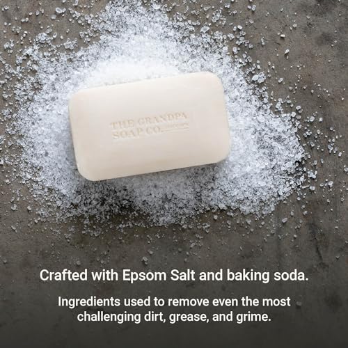 Epsom Salt Bar Soap 4 Pack - Deep Cleansing Vegan Soap for Face & Body