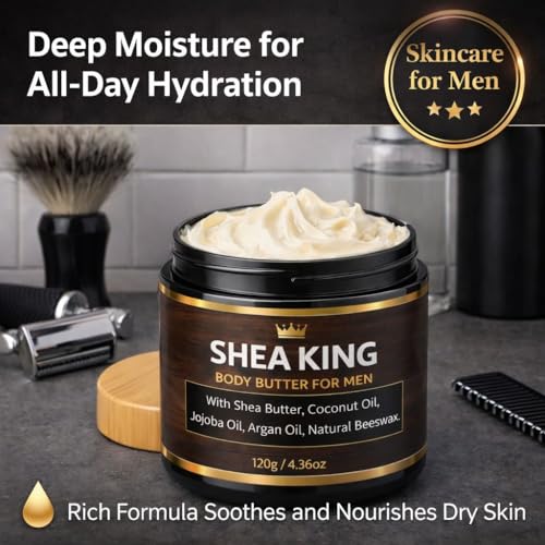 VITALSKINOIL Body Butter for Men, Cologne Scented Moisturizer (4.36 oz)