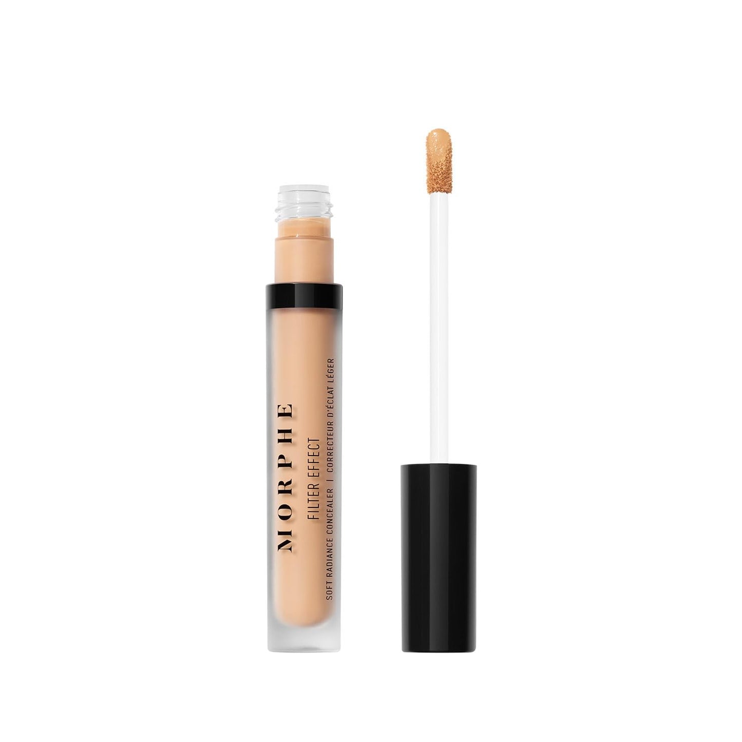 Morphe Filter Effect Soft Radiance Concealer - Buildable Liquid Makeup with Hyaluronic Acid & Pomegranate | Deep 34 (Cool) 0.12 fl oz