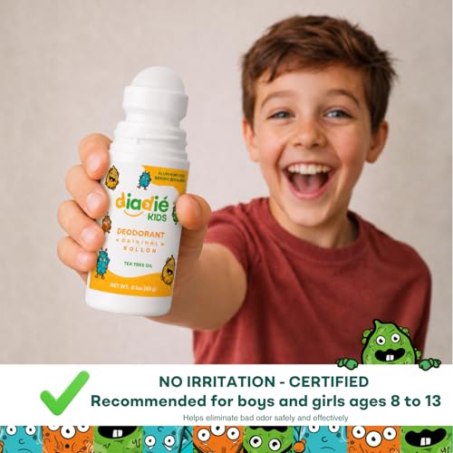 DIADIÉ Kids Natural Deodorant Roll-On 1 Pack Baking Soda & Aluminum-Free