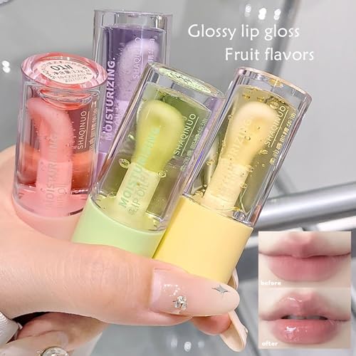 LuckNest Hydrating Lip Gloss Oil Set - 4 Pcs Tinted Plumping Lip Oil for Kids