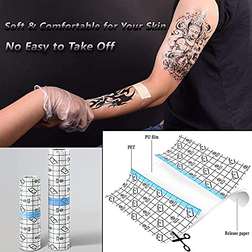 DPBB Waterproof Transparent Tattoo & Wound Bandage Roll 6in x 2yds - Sterile Adhesive Film for Aftercare & Healing