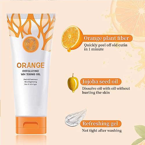 TPTAL Orange Exfoliating Gel Scrub - Deep Cleansing & Moisturizing, 2 Pack