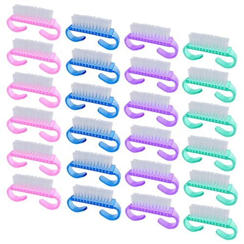 24-Pack Ergonomic Handle Grip Nail Brushes for Easy Cleaning