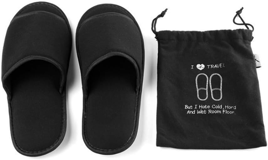 Portable Travel Spa Slippers - Foldable Closed Toe Cotton Shoes | Non-Slip Indoor Footwear for Home & Hotel