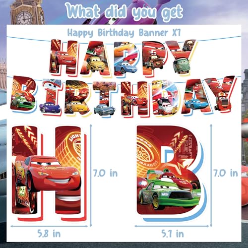 Happy Birthday Banner with 6 Hanging Swirls - Adult Party Decor