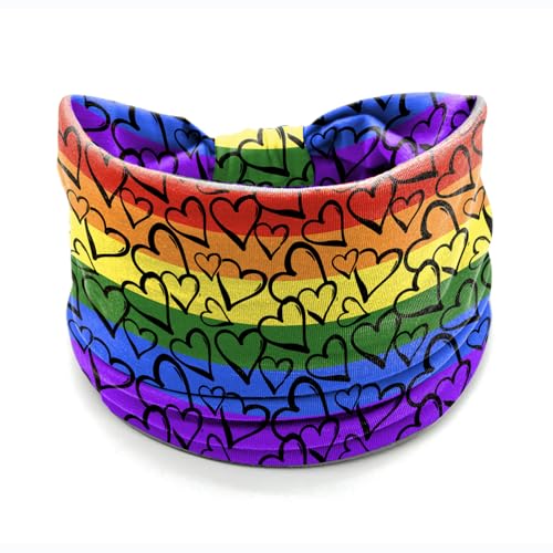 Winthrop 4-Pack Rainbow Pride Headbands – Stretchy LGBTQ+ Hair Bands