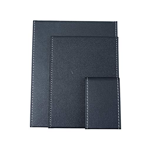 Portable PU Leather Folding Desktop Makeup Mirror with Adjustable Stand