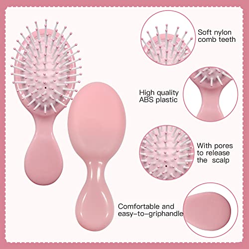 Mini Wet Hair Brush Set - 3 Travel Detangling Brushes for All Hair Types