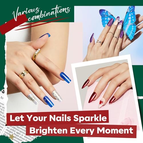 modelones Mermaid Legend Winter Sparkle Nail Polish Set - 12 Colors for DIY Manicure & Nail Art