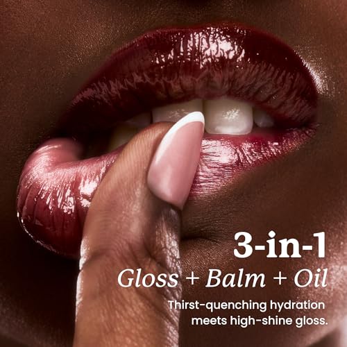 Sacheu Lip Elixir Hydrating Lip Gloss - Non-Sticky High Shine, Bunny Tongue (Pink)
