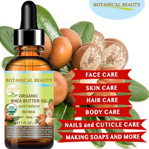 Organic Shea Butter Oil 1 Fl Oz - 100% Pure Cold Pressed Carrier Oil