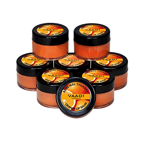 Vaadi Herbals Lip Balm 8x10g Orange & Shea Butter - All Natural