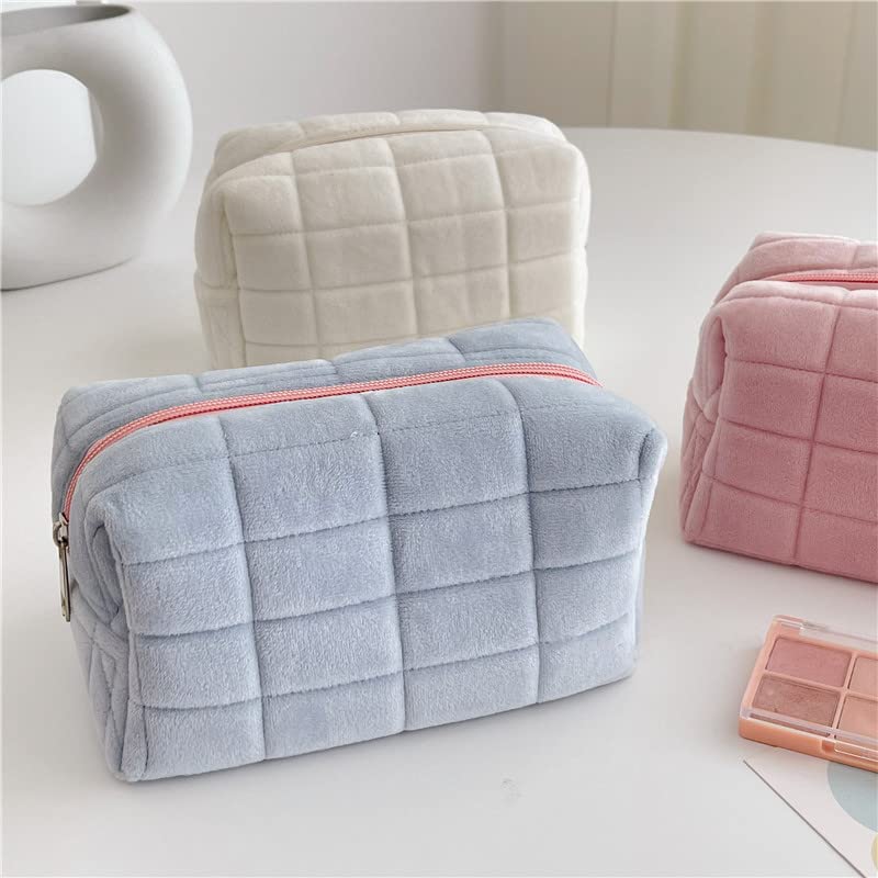 Cute Y2K Cosmetic Bag for Makeup & Mini Purse - White