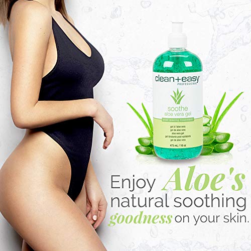 Clean + Easy Aloe Vera Gel for Post-Wax Care, 16 oz