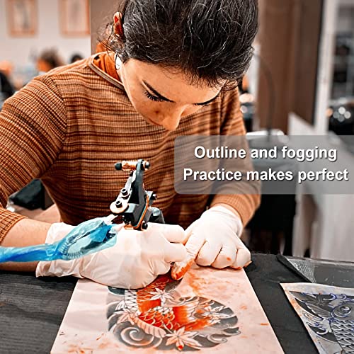Autdor 35-Piece Tattoo Practice Kit: 5 Thick Silicone Skins & 30 Stencil Papers