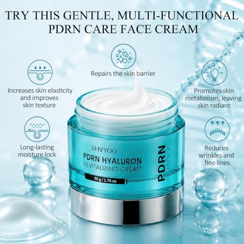 SHVYOG PDRN Hyaluronic Face Moisturizer, Anti-Aging Collagen Cream 1.76 oz
