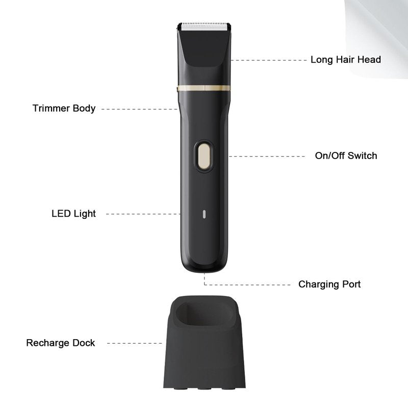 ele ELEOPTION Electric Razors for Women 5-in-1 Waterproof Wet Dry Electric Shaver with USB Charge Dock, Legs Hair Remover, Body Shaver, Beard Bikini Trimmer, Black