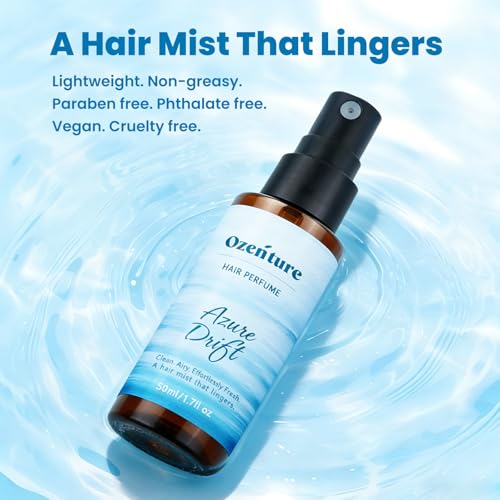 Hair Perfume for Women - Fresh Citrus Floral Hair Mist, Lightweight Ocean Breeze Fragrance for Hair, Body, Wigs & Fabric, 1.7 oz