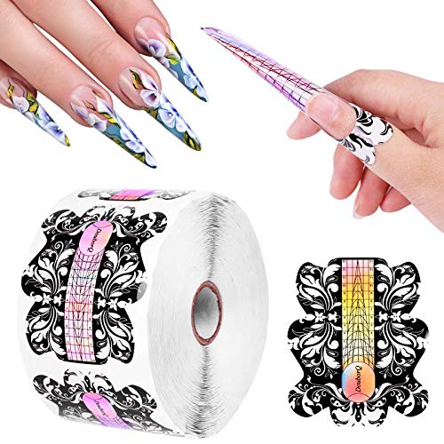 DouborQ 500PCS Acrylic Nail Forms for Nail Extensions & Art
